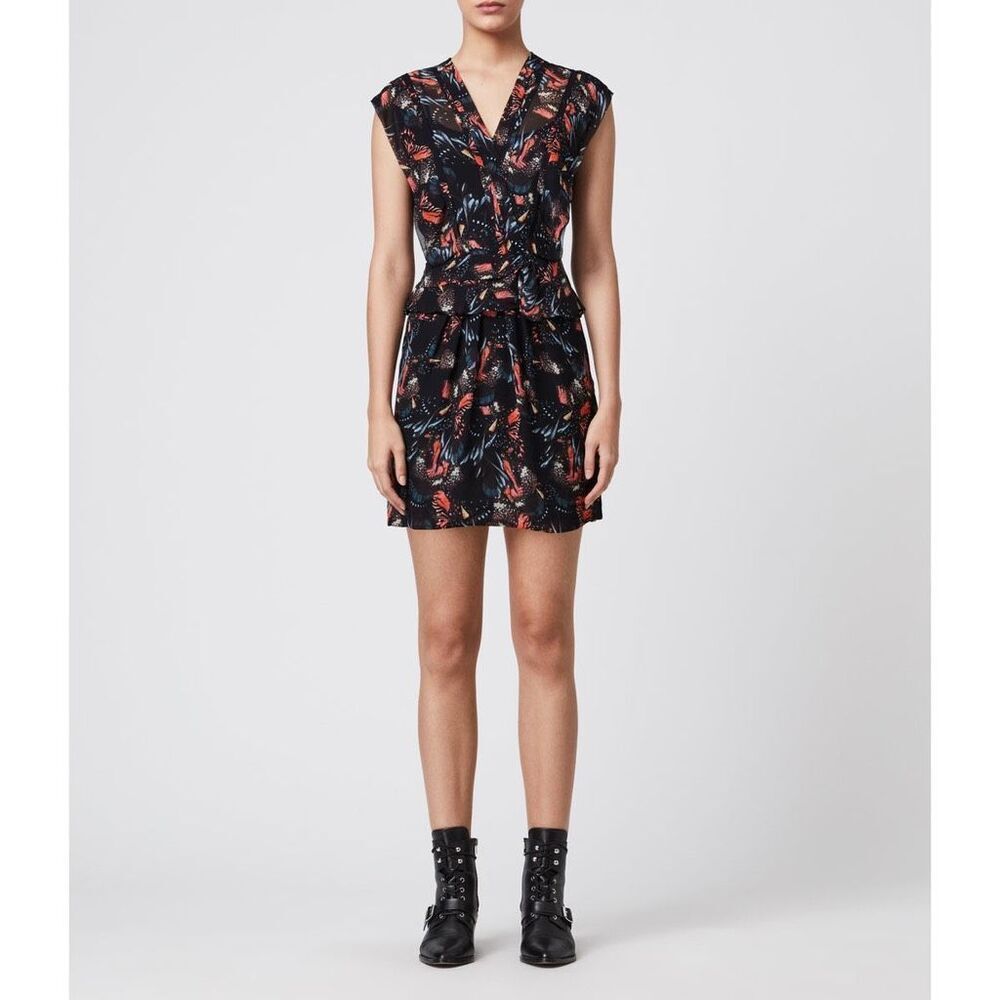 ✨AllSaints Tori Black Black Sz 2 Dress✨